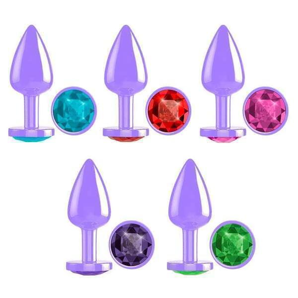 Plug Anal Diamond Colors Lilás Delicious P - Imagem 2