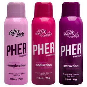Pher Perfume Aerossol Feromônio 115ml – Soft Love