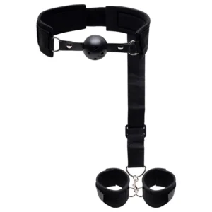 Kit Sado Algema Traseira Com Mordaça De Bola Sexy Import