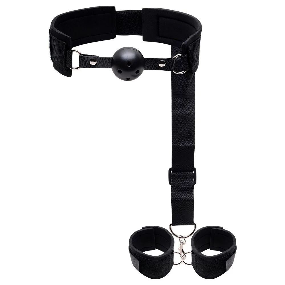 Kit Sado Algema Traseira Com Mordaça De Bola Sexy Import