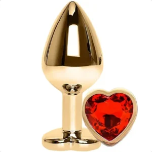 Plug Anal Coração Dourado Grande Vibe Toys
