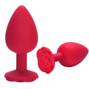 Plug Anal Em Silicone Grande Com Formato De Rosa 10 X 4,5Cm SL