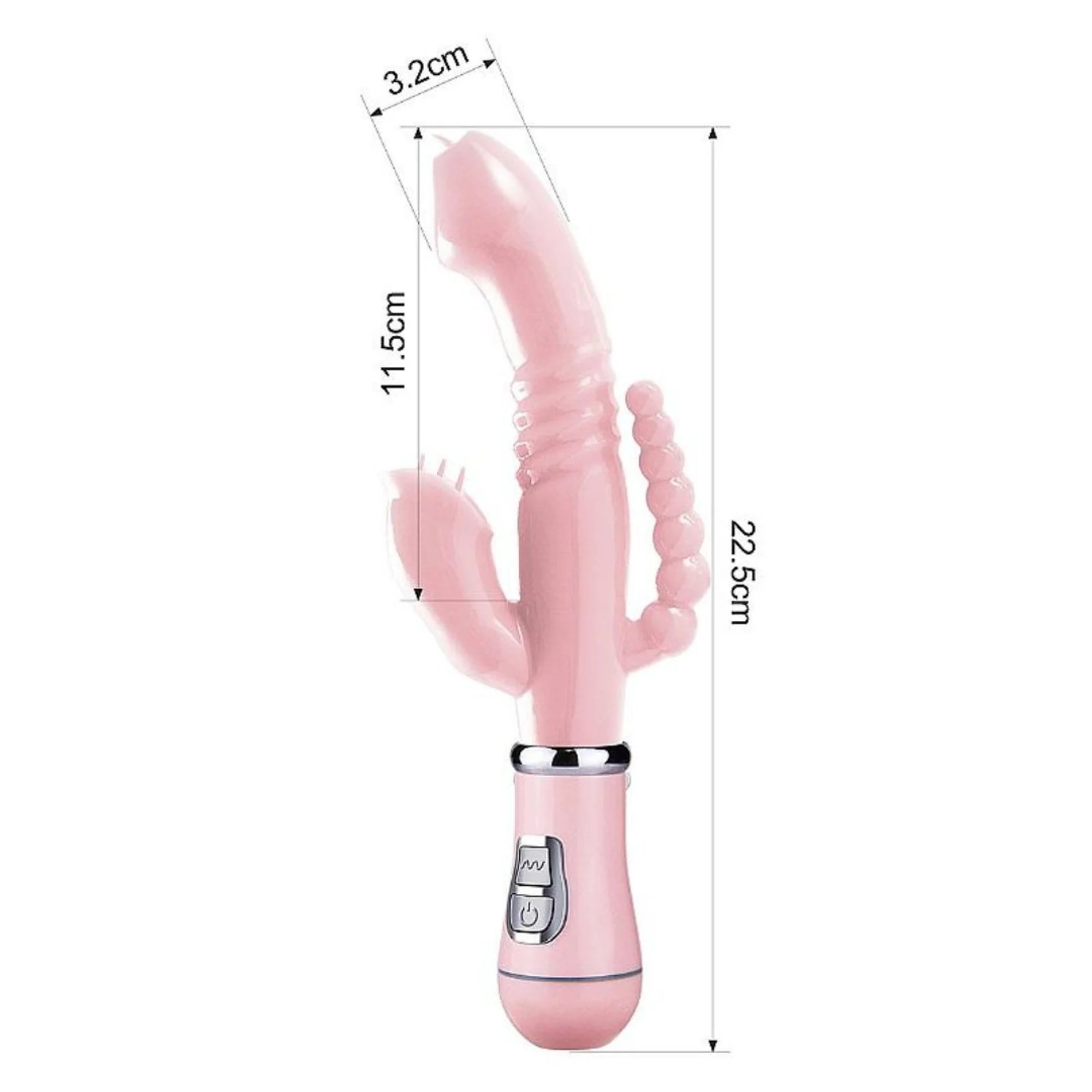 Vibrador Tripla Estimulação com Língua 12 Vibrações - Imagem 3